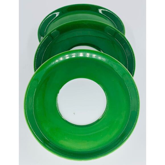 Demitasse Saucers Only Rubicon Designs Lot of 3 Green White Made In Japan - Picture 8 of 10